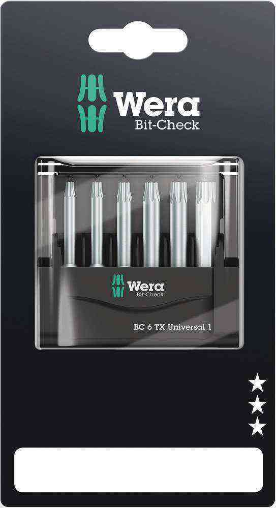 Wera Bit-Check 6 TX Universal Bits Set 1 SB 05073637001